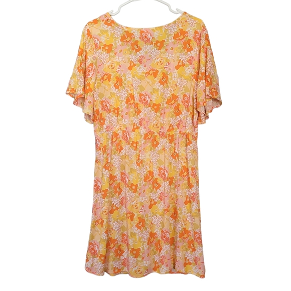 Rewind Orange Floral Dress - Picture 2 of 11